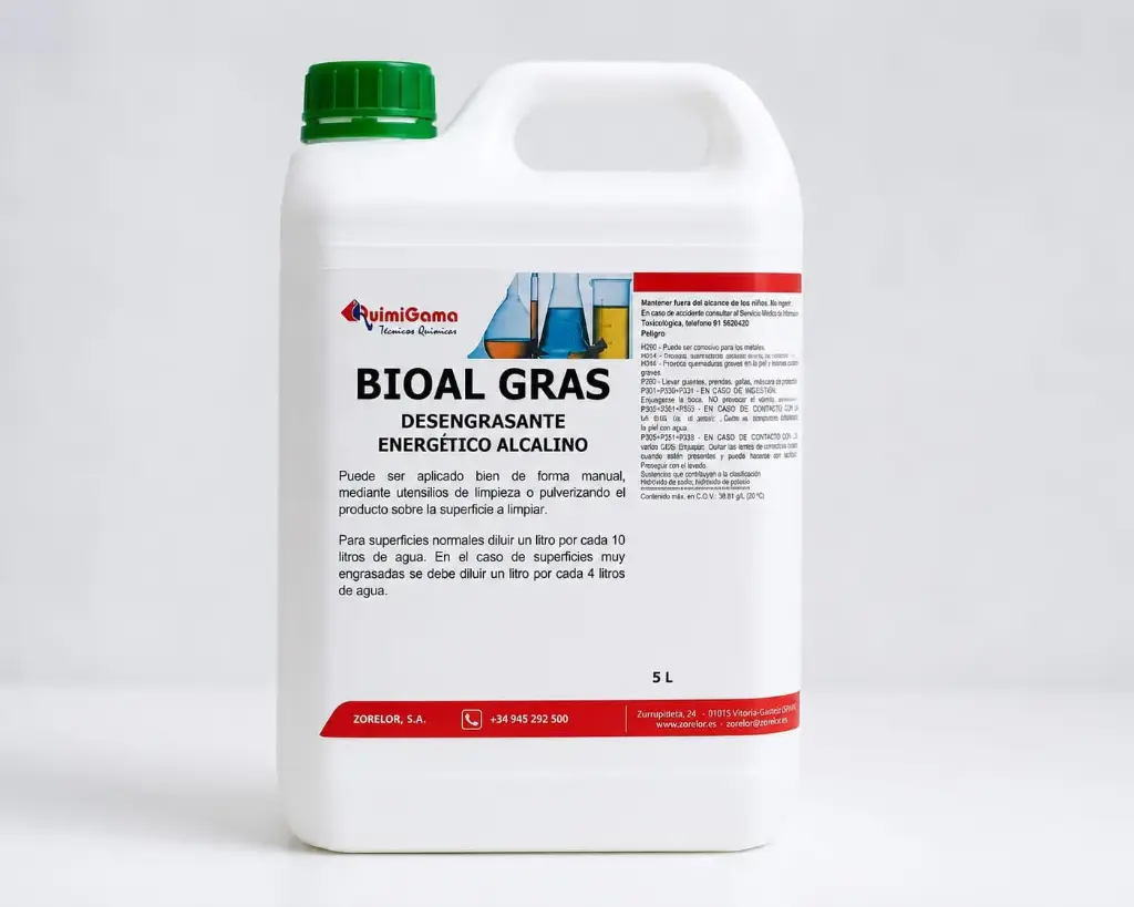 Desengrasante energico BIOAL GRAS, 5L