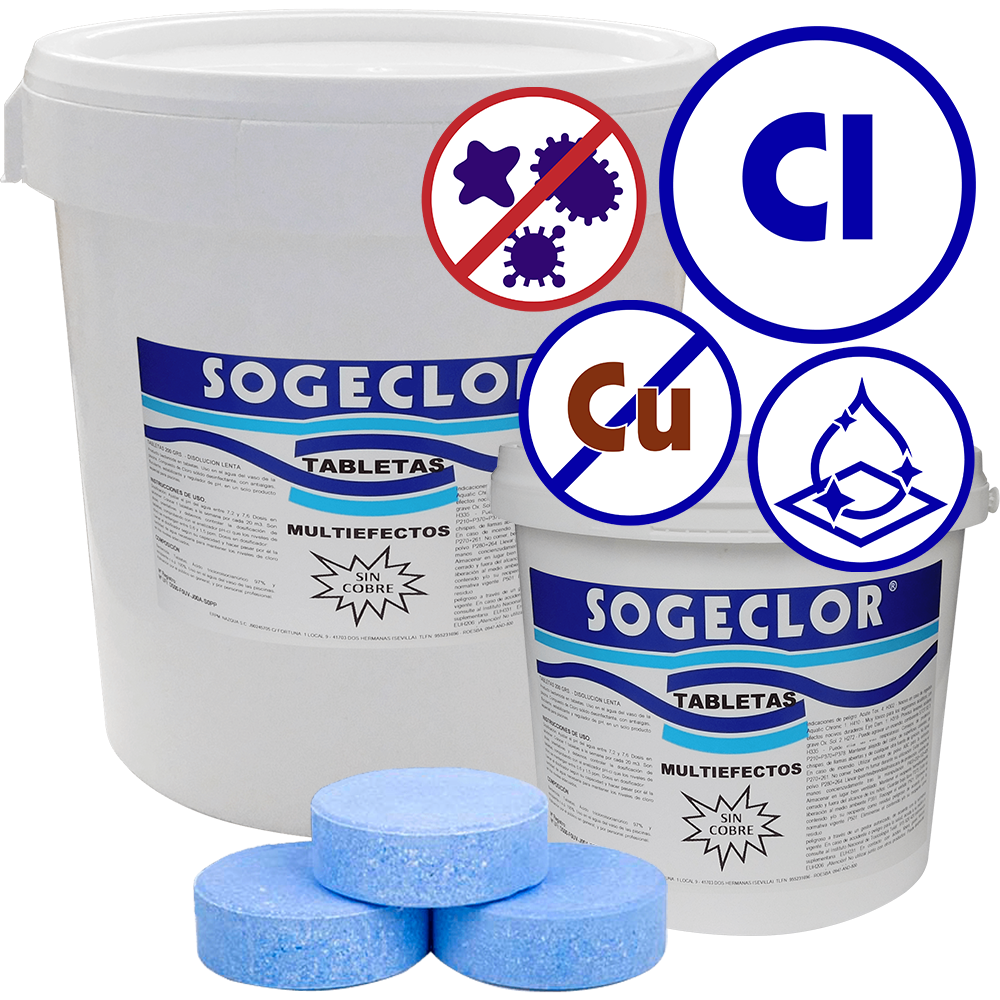 Cloro ”Sin cobre” SOGECLOR - 5 Kilos