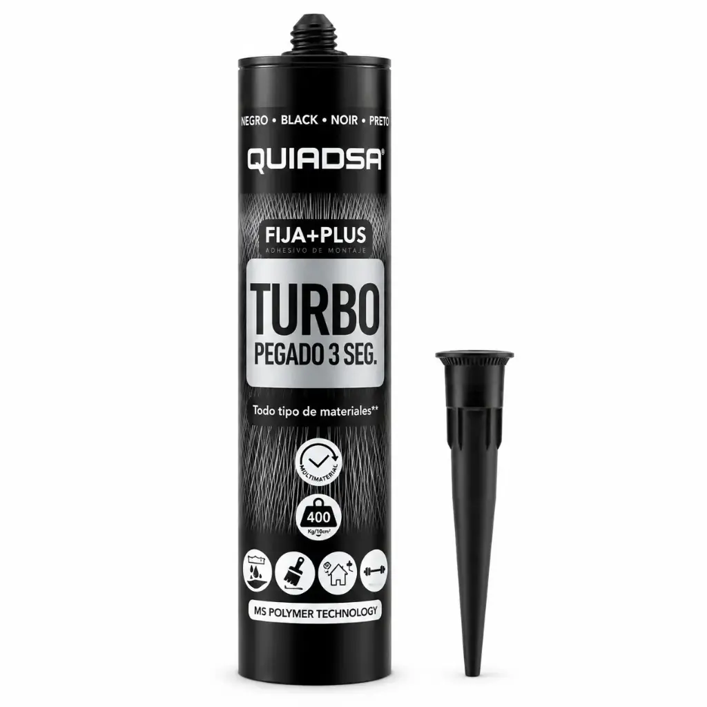 Adhesivo de Montaje Quiadsa Fija+Plus Turbo, 290ml