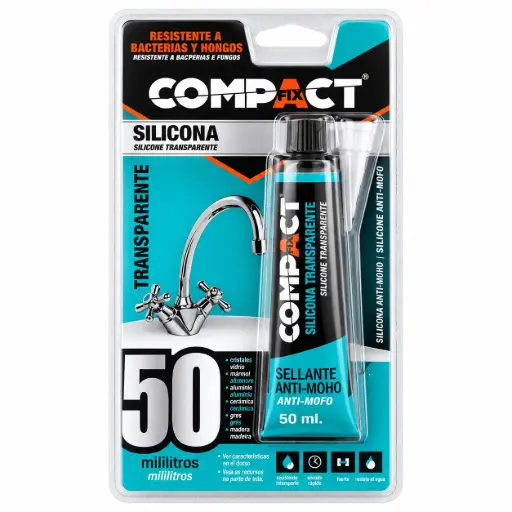 Silicona Transparente Compact Fix Antimoho – 50 ml