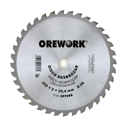 Disco widia (255x25.4x2mm)