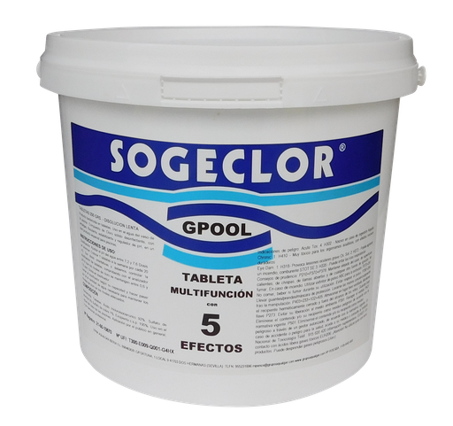Cloro 5 acciones SOGECLOR, 5kg