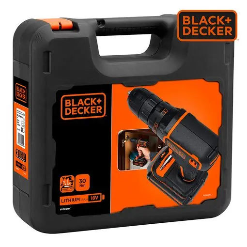 [BDCDC18K-QW] Taladro atornillador Black & Decker 18V, 1.5Ah